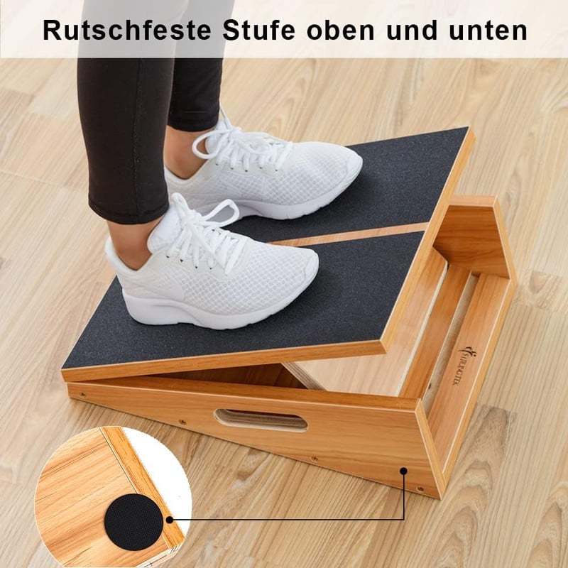 StrongTek Professzionális Ferde Tábla Fa Calf Stretcher Hordható