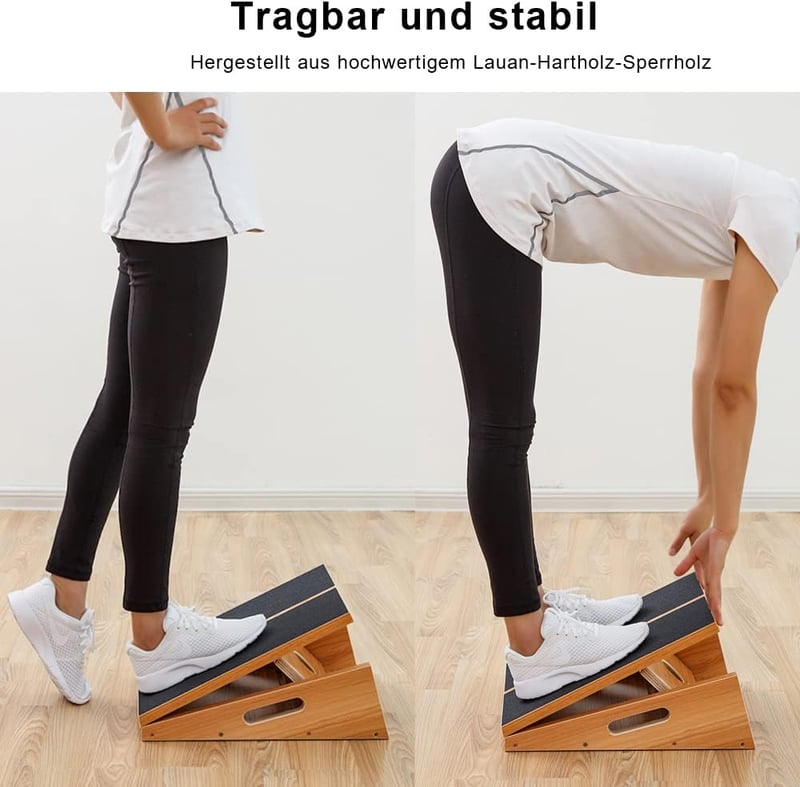 StrongTek Professzionális Ferde Tábla Fa Calf Stretcher Hordható