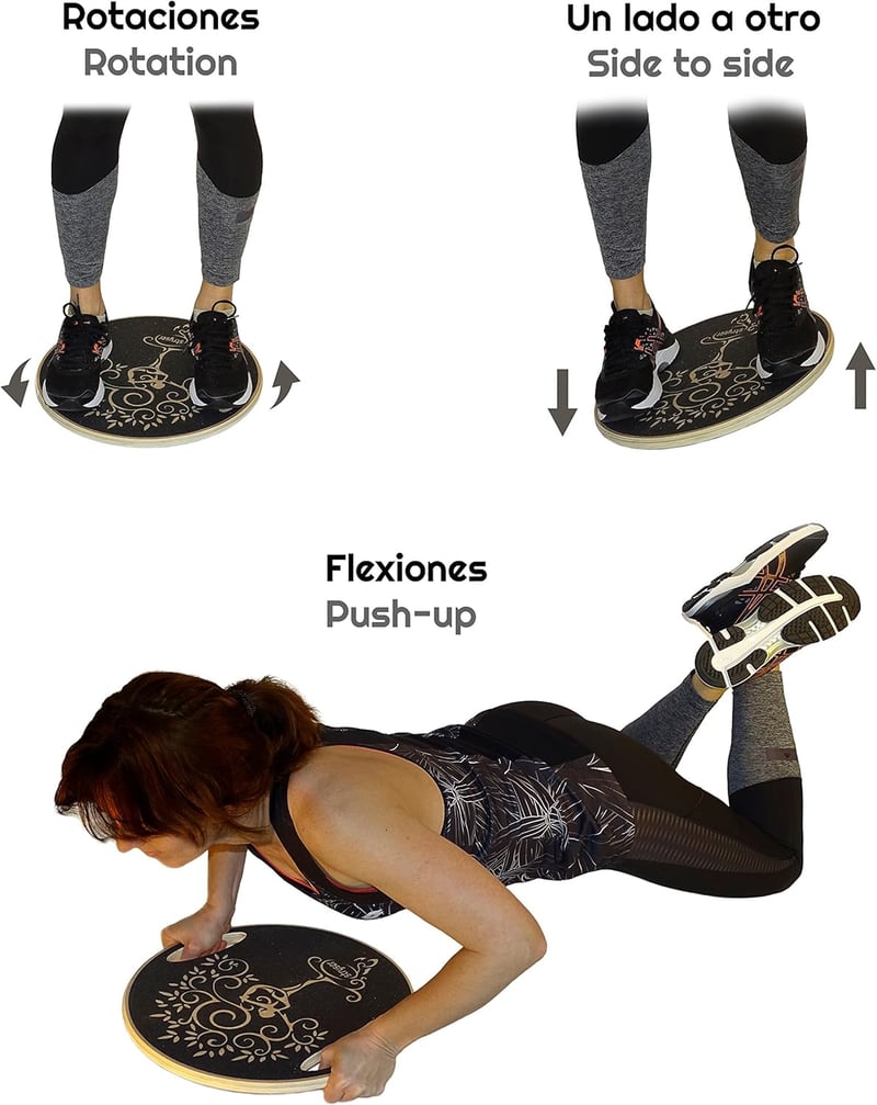Stryser Fa Egyensúlyozó Tábla - Fizioterápiás Wobble Board 39,5 cm