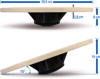 Stryser Fa Egyensúlyozó Tábla - Fizioterápiás Wobble Board 39,5 cm 2