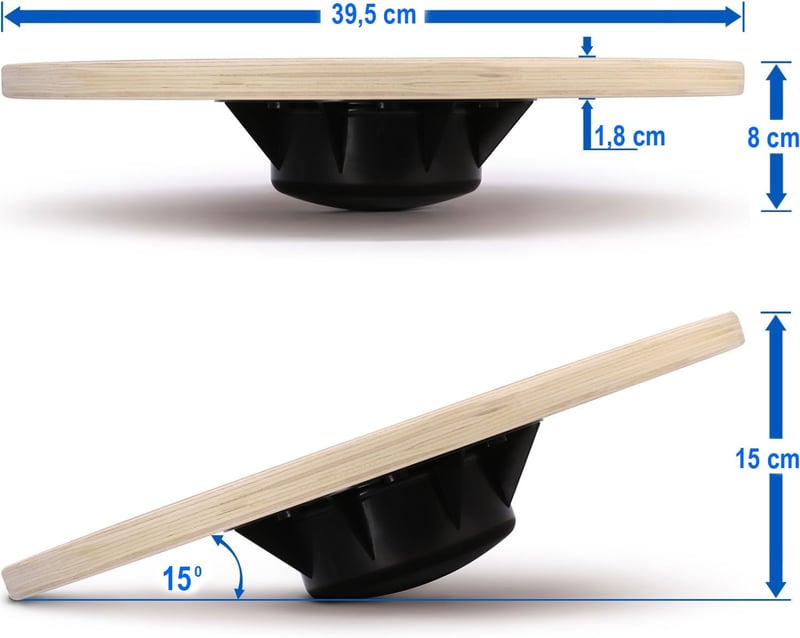 Stryser Fa Egyensúlyozó Tábla - Fizioterápiás Wobble Board 39,5 cm