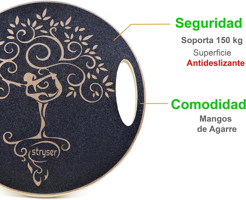 Stryser Fa Egyensúlyozó Tábla - Fizioterápiás Wobble Board 39,5 cm