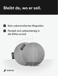 STRYVE Active Ball 70 cm szürke fitness labda jóga pilates egyensúlyozáshoz 3