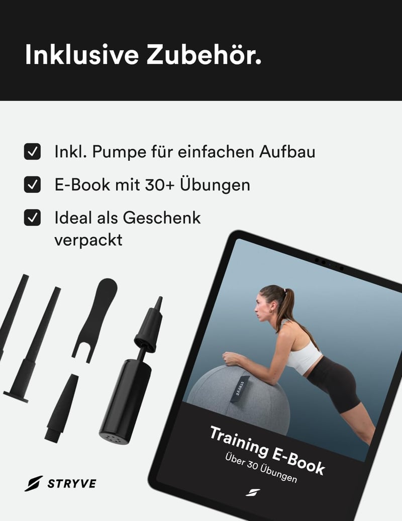 STRYVE Active Ball 70 cm szürke fitness labda jóga pilates egyensúlyozáshoz