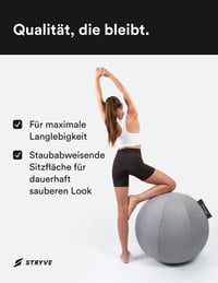 STRYVE Active Ball 70 cm szürke fitness labda jóga pilates egyensúlyozáshoz 5