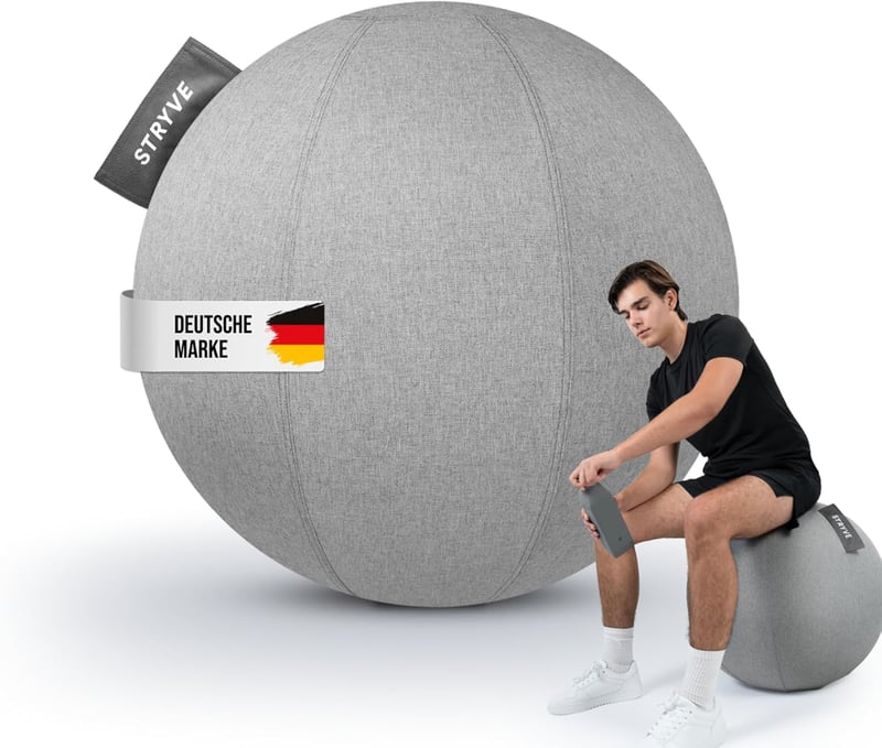 STRYVE Active Ball 70 cm szürke fitness labda jóga pilates egyensúlyozáshoz