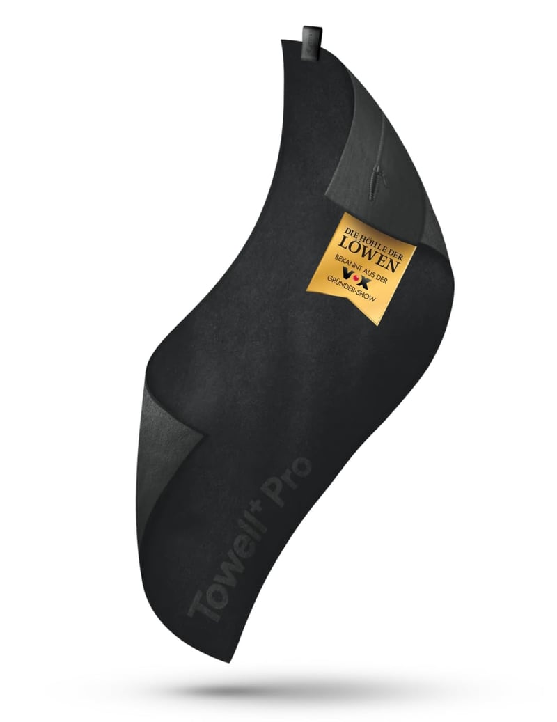 Stryve Towell+Pro Športový magnetický uterák 105x42,5 cm Fitness Joga Posilňovňa Čierny
