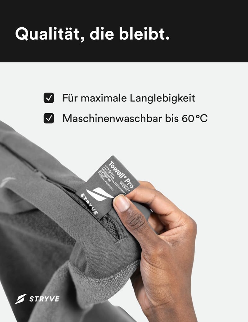 Stryve Towell+Pro Sportpamut Fitness Törülköző Mágnessel 105x42,5cm Szürke - Gray