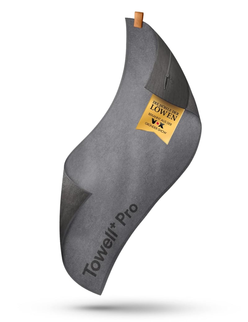 Športový uterák Stryve Towell+ Pro z bavlny s magnetom, 105x42,5 cm – sivý