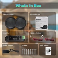 STUDIOFINIX vízálló marine Bluetooth mennyezeti hangszóró süllyesztett - 4 colos, fekete 7