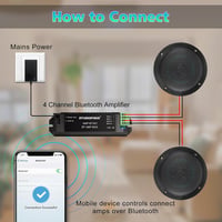 STUDIOFINIX vízálló marine Bluetooth mennyezeti hangszóró süllyesztett - 4 colos, fekete 3