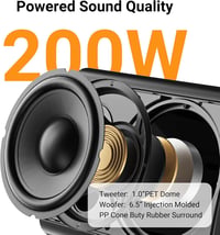 STUDIOFINIX 6.5" 400W Vízálló Bluetooth Kültéri Hangszóró Falra Szerelhető Fekete 6