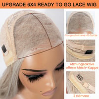Style Icon 71 cm dlhá vlnitá syntetická parochňa, 6x4 vopred strihaná čipka, blond parochňa s čipkovanou prednou časťou (Body Wave), vopred vytrhaná, bez potreby lepidla (TAHL14F/56E/56E) 6
