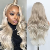 Style Icon 71 cm dlhá vlnitá syntetická parochňa, 6x4 vopred strihaná čipka, blond parochňa s čipkovanou prednou časťou (Body Wave), vopred vytrhaná, bez potreby lepidla (TAHL14F/56E/56E) 4