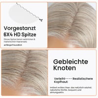 Style Icon 71 cm dlhá vlnitá syntetická parochňa, 6x4 vopred strihaná čipka, blond parochňa s čipkovanou prednou časťou (Body Wave), vopred vytrhaná, bez potreby lepidla (TAHL14F/56E/56E) 5