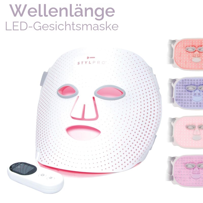 StylPro Wavelength LED arcmaszk, többmódú bőrápolás, vörös-kék-infravörös fény