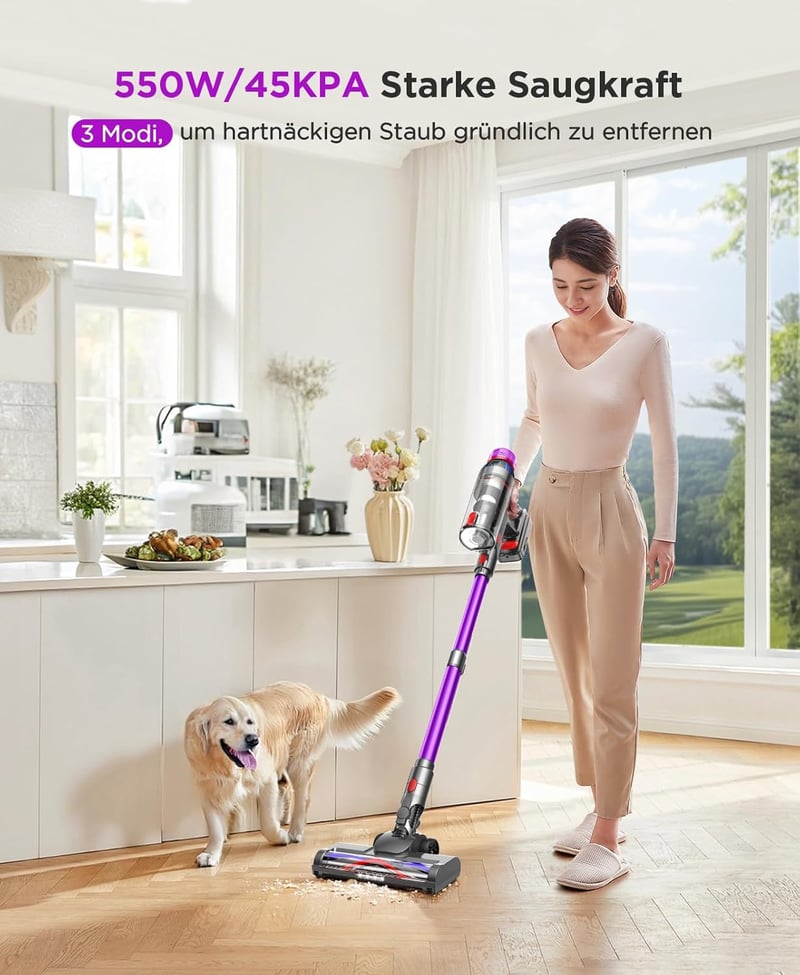 Suafsu Cordless Vacuum Cleaner 550W 45000Pa LED kijelzővel