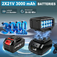 Motocoasă fără fir SUAIIOLK 21 V cu motor fără perii, 2 acumulatori de 4,0 Ah, trimmer 3 în 1, mâner telescopic și cap pivotant 3