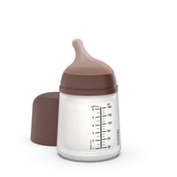 Suavinex Zero Zero Zero Anti-Colic cumisüveg szilikonos állítható szopóval (A), 0+ hónapos újszülötteknek, szoptatáshoz, 180 ml, Deep 1