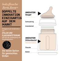 Suavinex Zero Zero Zero Anti-Colic cumisüveg szilikonos állítható szopóval (A), 0+ hónapos újszülötteknek, szoptatáshoz, 180 ml, Deep 6