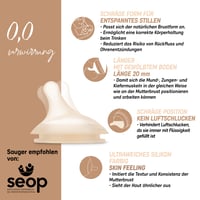 Suavinex Zero Zero Zero Anti-Colic cumisüveg szilikonos állítható szopóval (A), 0+ hónapos újszülötteknek, szoptatáshoz, 180 ml, Deep 8