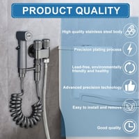 Suaywo Bidet Zuhanyzó Szett Falra Szerelhető Csapteleppel és Rugós Csővel 5