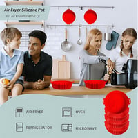 SUBEEN 4 db szilikon forma légfryer-hez, mikrohullámú és sütőhöz, többszínű 5