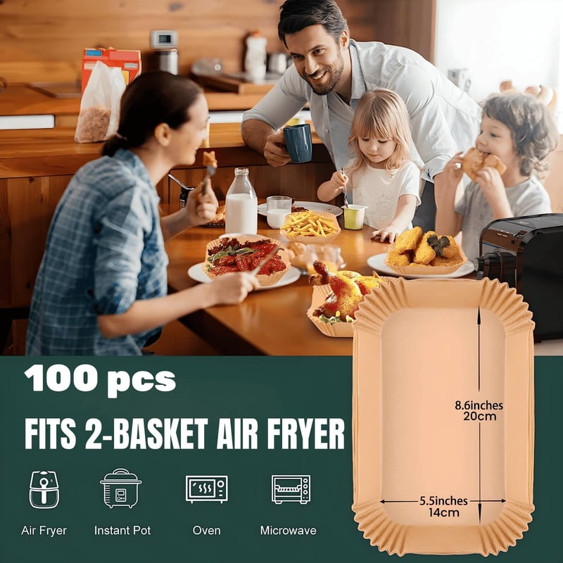 SUBEEN Légfryer papír 100db 20x14cm Ninja AF300EU AF400EU kompatibilis