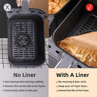 SUBEEN Légfryer papír 100db 20x14cm Ninja AF300EU AF400EU kompatibilis 3