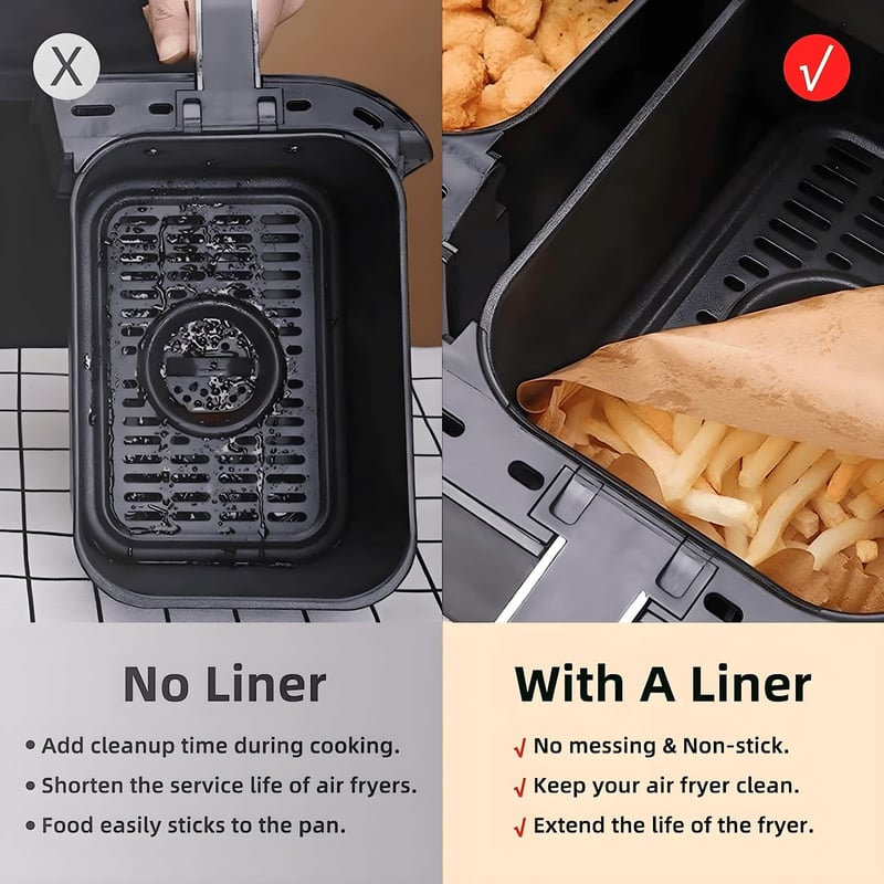 SUBEEN Légfryer papír 100db 20x14cm Ninja AF300EU AF400EU kompatibilis
