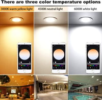 SUBOSI 10 db WiFi Bluetooth LED beépíthető lámpa RGBIC 9W okos érintőpanellel 2