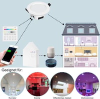 SUBOSI 10 db WiFi Bluetooth LED beépíthető lámpa RGBIC 9W okos érintőpanellel 6