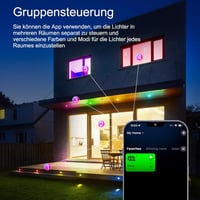 SUBOSI 10db WiFi LED padlóba süllyeszthető lámpa RGBIC meleg fehér IP67 vízálló 8