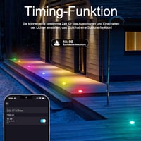 SUBOSI 10db WiFi LED padlóba süllyeszthető lámpa RGBIC meleg fehér IP67 vízálló 7