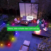 SUBOSI 10db WiFi LED padlóba süllyeszthető lámpa RGBIC meleg fehér IP67 vízálló 3