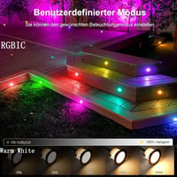 SUBOSI 10db WiFi LED padlóba süllyeszthető lámpa RGBIC meleg fehér IP67 vízálló 4