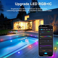 SUBOSI 10db WiFi LED padlóba süllyeszthető lámpa RGBIC meleg fehér IP67 vízálló 5