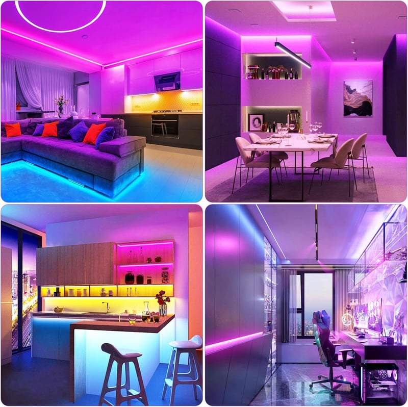 SUBOSI 10m COB LED szalag Alexa Google Home WiFi RGB zenevetítés 576 LED
