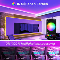 SUBOSI 10m COB LED szalag Alexa Google Home WiFi RGB zenevetítés 576 LED 6