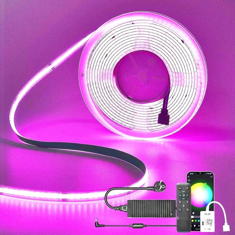 SUBOSI 10m Smart COB LED szalag 576 LED/m Alexa Google kompatibilis