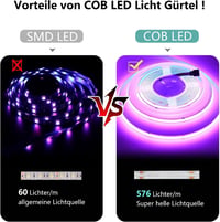 SUBOSI 10m Smart COB LED szalag 576 LED/m Alexa Google kompatibilis 3