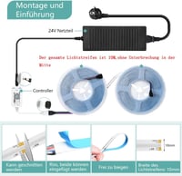 SUBOSI 10m Smart COB LED szalag 576 LED/m Alexa Google kompatibilis 7