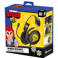 SUBSONIC Brawl Stars Gaming Headset Mikrofonnal, Fekete-Piros, 40 mm Hangszóró, Sztereó Hang, Konzolokhoz, PC-hez, Tablethez és Okostelefonhoz 8
