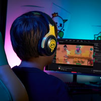 SUBSONIC Brawl Stars Gaming Headset Mikrofonnal, Fekete-Piros, 40 mm Hangszóró, Sztereó Hang, Konzolokhoz, PC-hez, Tablethez és Okostelefonhoz 2