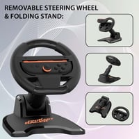 SUBSONIC Skladateľný volant pre Nintendo Switch / Switch 2 Joy-Con, 2 ks – čierny 5