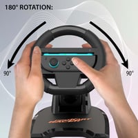 SUBSONIC Skladateľný volant pre Nintendo Switch / Switch 2 Joy-Con, 2 ks – čierny 6