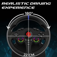 SUBSONIC Superdrive 220 RS-5 versánykormány PS5/PC-hez, 22 cm, 180°, pedálokkal - fekete 4
