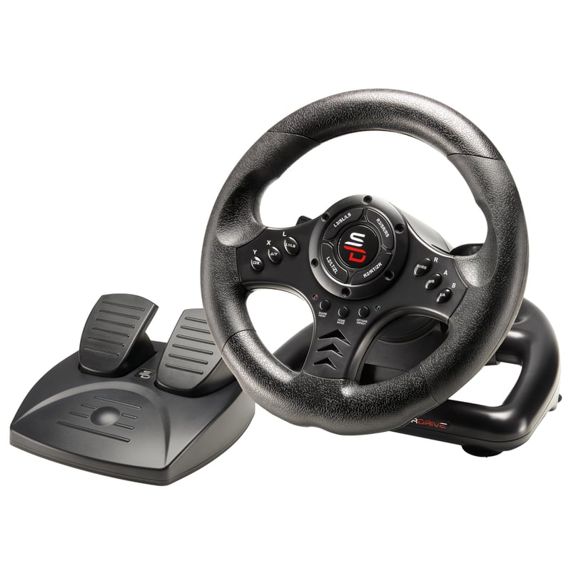 Pretekársky volant Subsonic Superdrive SV450 s pedálmi, radiacou pákou a vibráciami – Xbox Series X, Switch, PS4, Xbox One, PC