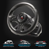 Pretekársky volant Subsonic Superdrive SV450 s pedálmi, radiacou pákou a vibráciami – Xbox Series X, Switch, PS4, Xbox One, PC 4