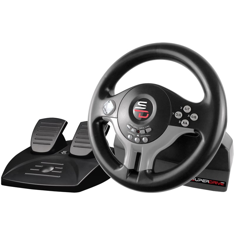 Subsonic SV250 volant s pedálmi a riadiacou pákou – kompatibilné s Nintendo Switch 2, Switch, PS4, Xbox One, PC